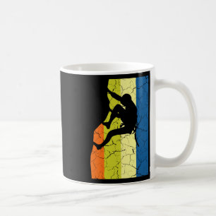 Caneca De Café Camiseta de Climber de Montanhas Retro de Escalada