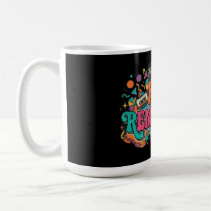 Caneca De Café Camiseta de Design Retrô Nostálgico