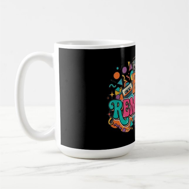 Caneca De Café Camiseta de Design Retrô Nostálgico (Esquerda)