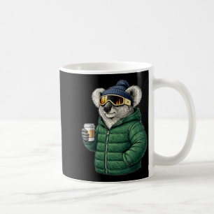 Caneca De Café Camiseta de esqui após festa de koala com motivos 