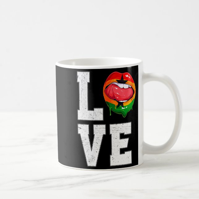 Caneca De Café Camiseta de Fã de Futebol com Bandeira do Gana  (Direita)
