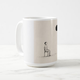 Caneca De Café Camiseta de Filosofia Arte Existencial Minimalis