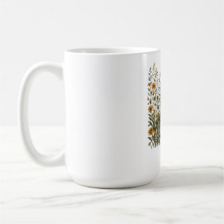 Caneca De Café Camiseta de Flor Silvestre de Guaxinim da Floresta