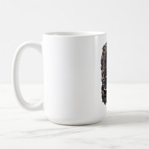 Caneca De Café Camiseta de Fonte Barroca Dourada, Premium