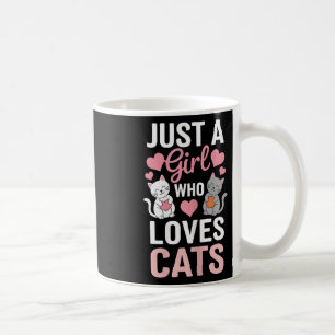 Caneca De Café Camiseta de gatinho apenas uma garota que ama gato