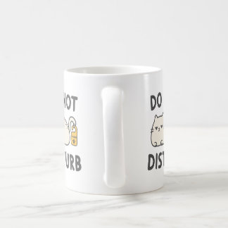 Caneca De Café Camiseta de Gato Não Perturbe Introvertido Engraça