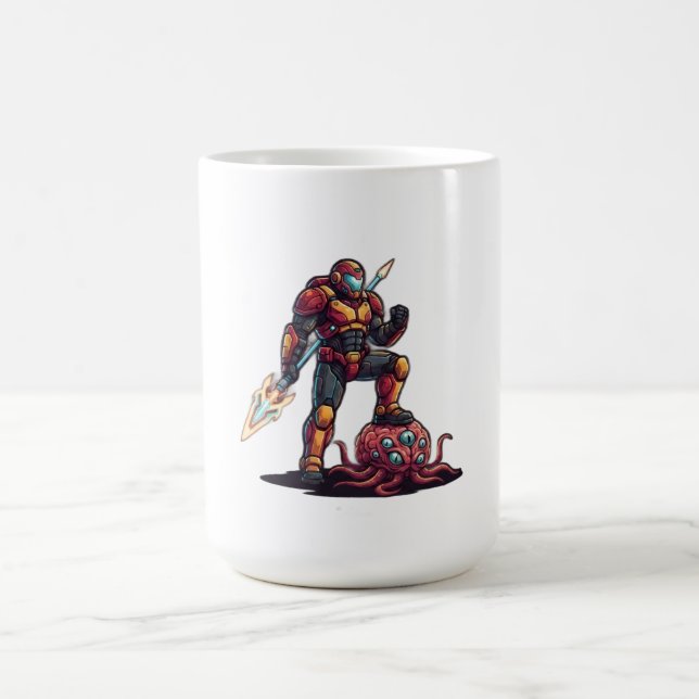 Caneca De Café Camiseta de Guerreiro de Ficção Científica (Centro)