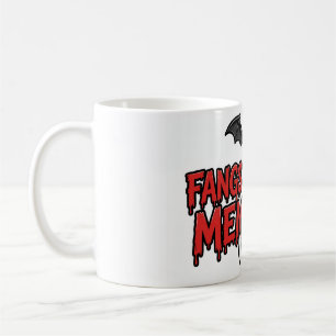 Caneca De Café Camiseta de Halloween de Vampiro Presas Para as Me