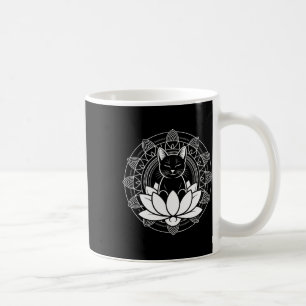 Caneca De Café Camiseta de Ioga Gato Flor de Lótus Meditação Cons