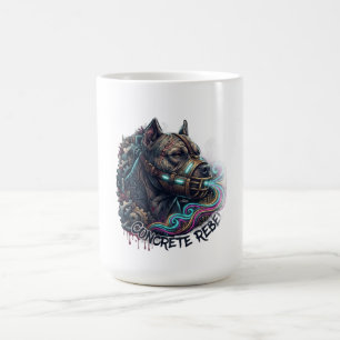 Caneca De Café Camiseta de Manga Longa Concrete Rebel Pitbull