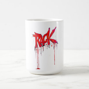 Caneca De Café Camiseta de Moda Urbana com Grafite RACK Vermelho 