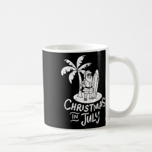 Caneca De Café Camiseta De Natal Em Julho Surfando Camiseta Do Pa