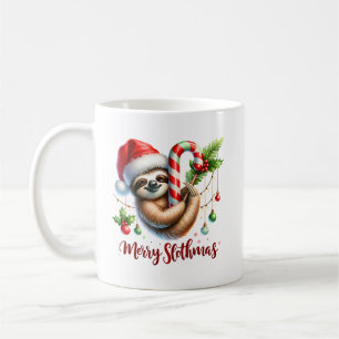 Caneca De Café Camiseta de Natal, Slothmas de Natal