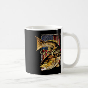 Caneca De Café Camiseta de Pesca de Água Salgada Redfish Country