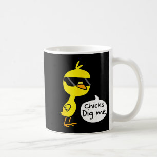 Caneca De Café Camiseta de pintinhos fofos de Páscoa eu amo pinti