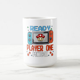 Caneca De Café Camiseta de Pixel Art de Jogo no Modo Ready Player
