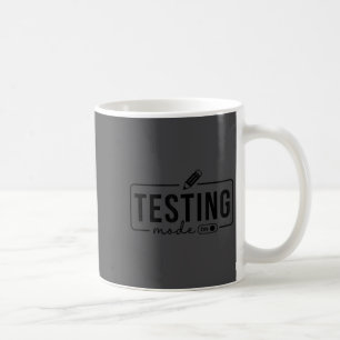 Caneca De Café Camiseta de professora do dia do teste Modo de tes