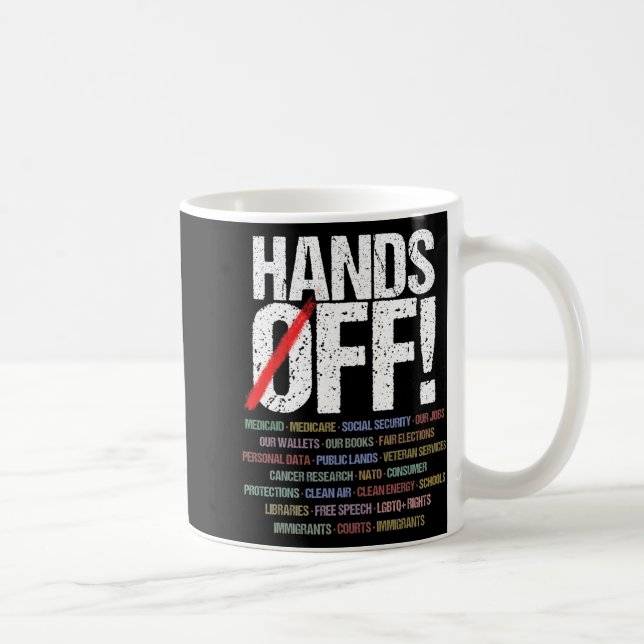 Caneca De Café Camiseta de protesto em mãos1.png (Direita)