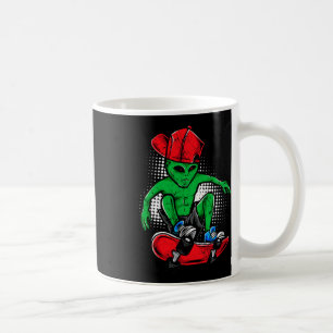 Caneca De Café Camiseta de Skate Alien Crente de Ovni's Skateboar