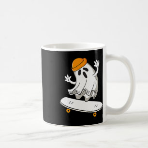 Caneca De Café Camiseta de skate Ghost Skateboarding Halloween pa