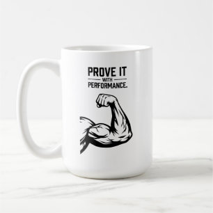 Caneca De Café Camiseta de Tipografia Minimalista Prove It - Acco