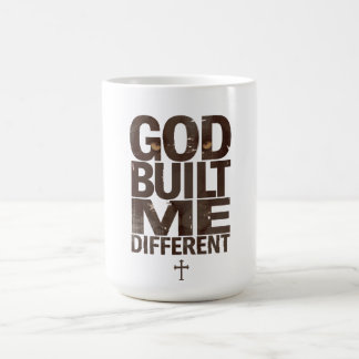 Caneca De Café Camiseta Deus Me Construiu Diferente, Roupas de Ru