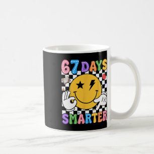 Caneca De Café Camiseta do 67º dia de aula Groovy 67 dias mais in