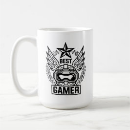 Caneca De Café Camiseta do Campeão de E-Sports Melhor Gamer - Hea