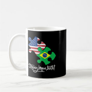 Caneca De Café Camiseta do Dia da Independência do Brasil e EUA 4