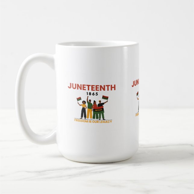 Caneca De Café Camiseta do Dia da Liberdade Juneteenth | Afro-Ame (Esquerda)