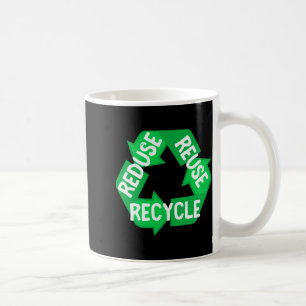 Caneca De Café Camiseta do Dia da Terra Reduzir Reutilizar Recicl