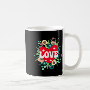 Caneca De Café Camiseta do Dia dos Namorados Vermelho Amor Coraçã