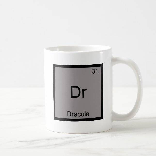 Caneca De Café Camiseta Dr - Símbolo de Elemento de Química Diver (Direita)