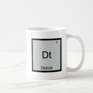 Caneca De Café Camiseta Dt - Símbolo do Elemento Químico de Detro