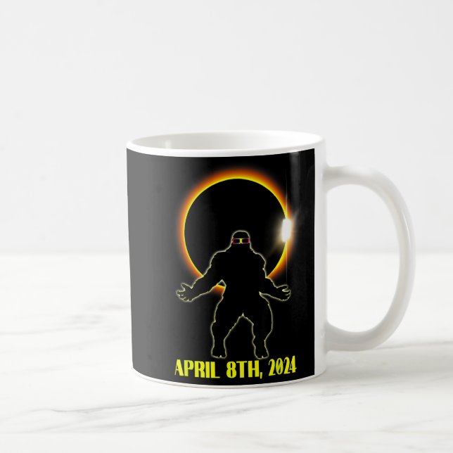 Caneca De Café Camiseta Eclipse Solar Total Sasquatch Solar (Direita)