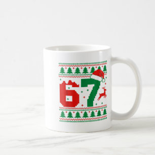 Caneca De Café Camiseta engraçada 67 Meme 6 7 Natal Suéter Feio C