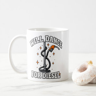 Caneca De Café Camiseta engraçada de camionista Dançarei por Dies