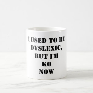 Caneca De Café Camiseta engraçada de design de dislexia