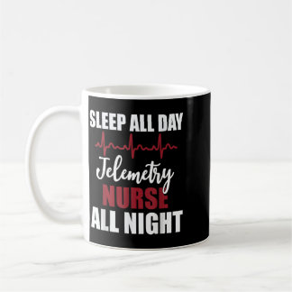 Caneca De Café Camiseta Engraçada de Enfermeira Noturna de Teleme