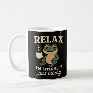 Caneca De Café Camiseta engraçada de sapo retrô com estilo aesthe