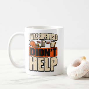 Caneca De Café Camiseta engraçada de supervisor de construção