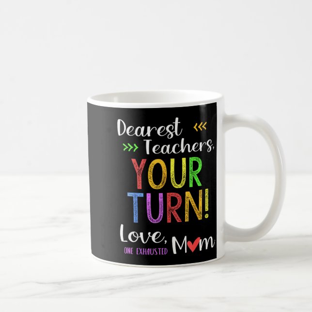 Caneca De Café Camiseta engraçada de volta às aulas para mães que (Direita)