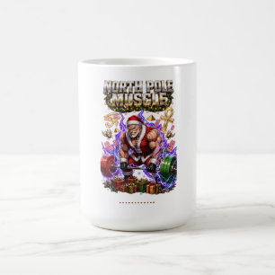 Caneca De Café Camiseta engraçada do ginásio de Natal Músculo do