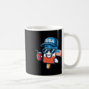 Caneca De Café Camiseta engraçada do Picolé 4 de Julho Patriótica