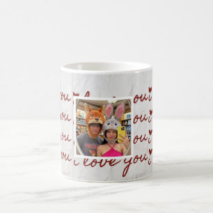 Caneca De Café Camiseta estética de colagem de fotos personalizad