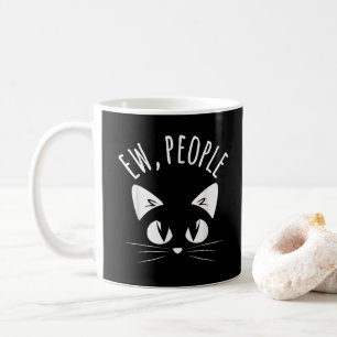 Caneca De Café Camiseta EW, PESSOAS Camisa engraçada de gato anti
