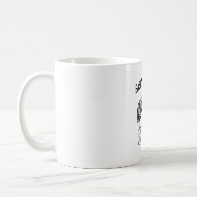 Caneca De Café Camiseta Facilmente Distraído por Cães e Cavalos_ (Esquerda)