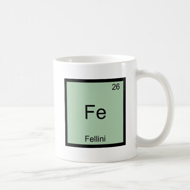Caneca De Café Camiseta Fe - Símbolo do Elemento Químico Divertid (Direita)