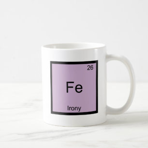 Caneca De Café Camiseta Fe - Símbolo do Elemento Químico Irônico