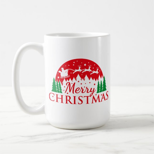 Caneca De Café Camiseta Feliz de Natal (Esquerda)